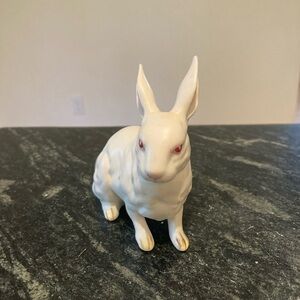 VTG Lefton Exclusives Ceramic Easter Bunny Rabbit Original Flaw